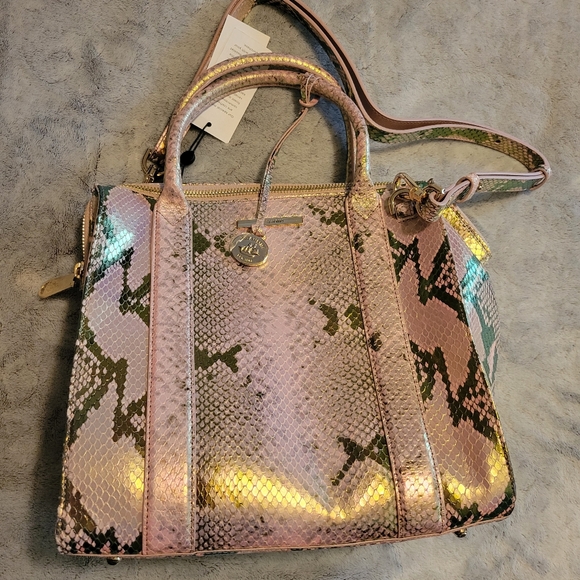 NWT Brahmin Caroline Shoulder Bag/Satchel, Blush Belladonna, Small - Picture 2 of 10